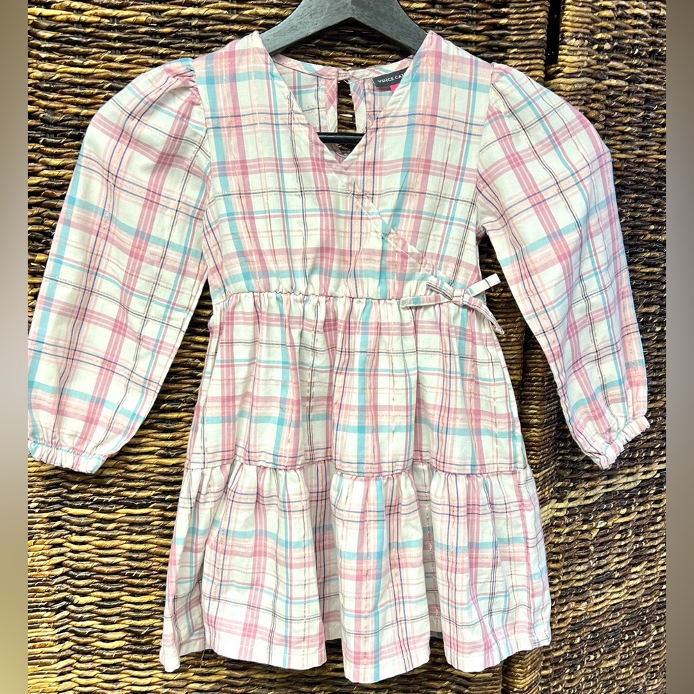 Vince Camuto Multicolor Plaid Toddler Dress, Size: 4‎